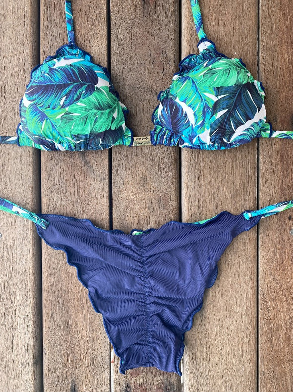 Bikini Tie Sides Ripple Leafy Life