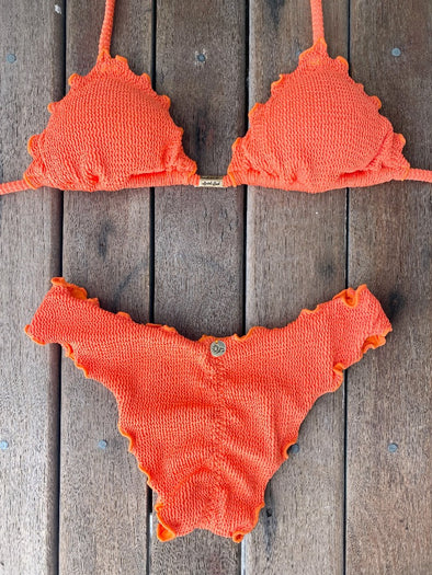 Bikini Wide Sides Ripple Orange Bliss