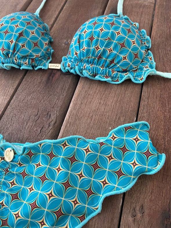 Bikini Wide Sides Ripple Moroccan Sky (fully reversible)