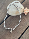 Silver 925 Anklet - Howlite Tiny Shell