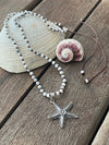 Silver 925 Necklace - Howlite Starfish