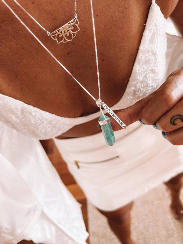 Silver 925 Necklace - Mandala Flower