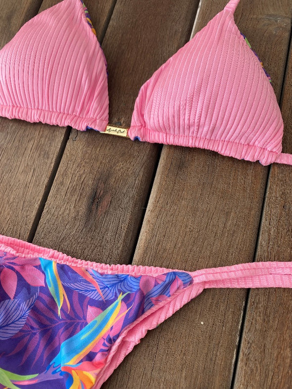 Bikini Tie Sides Lilac Bliss (fully reversible)