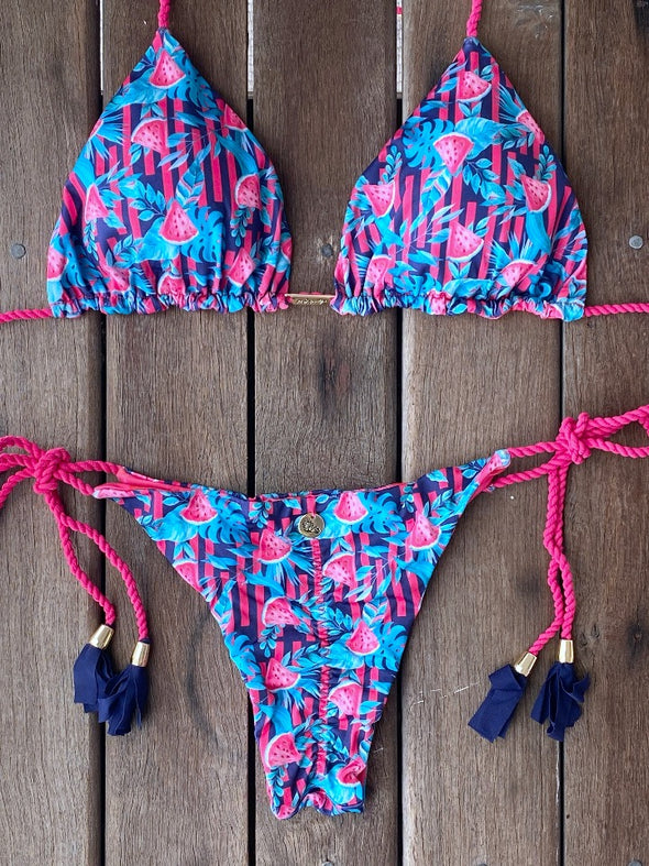 Bikini Tie Sides Watermelon (fully reversible)