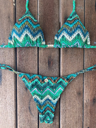 Bikini Tie Sides Green Vibes