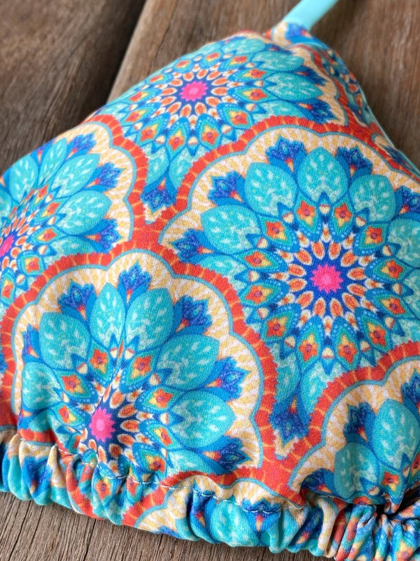 Bikini Tie Sides Mandala Flower