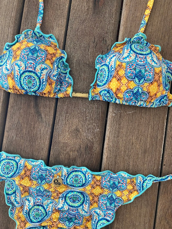 Bikini Tie Sides Ripple Hamsa