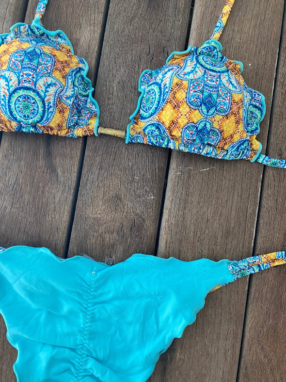 Bikini Tie Sides Ripple Hamsa