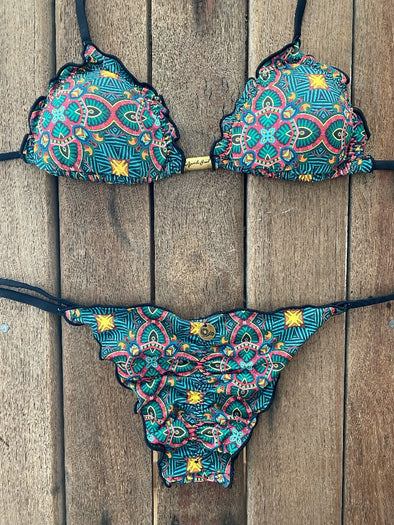 Bikini Tie Sides Ripple Kaleidoscope