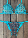 Bikini Tie Sides Ripple Moroccan Sea