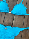 Bikini Tie Sides Ripple Turquoise Bay