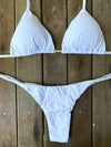 Bikini Tie Sides Polo White (textured)