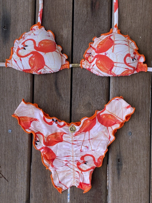 Bikini Wide Sides Ripple Flamingo