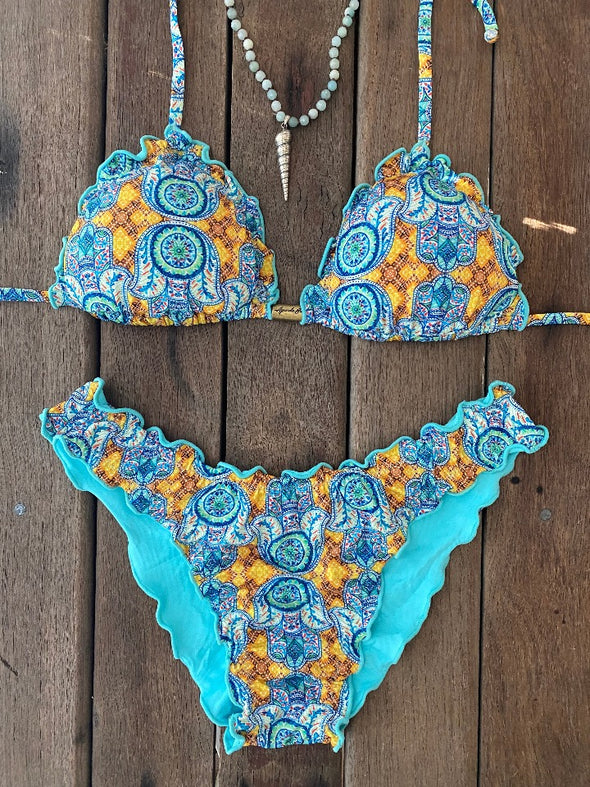 Bikini Wide Sides Ripple Hamsa