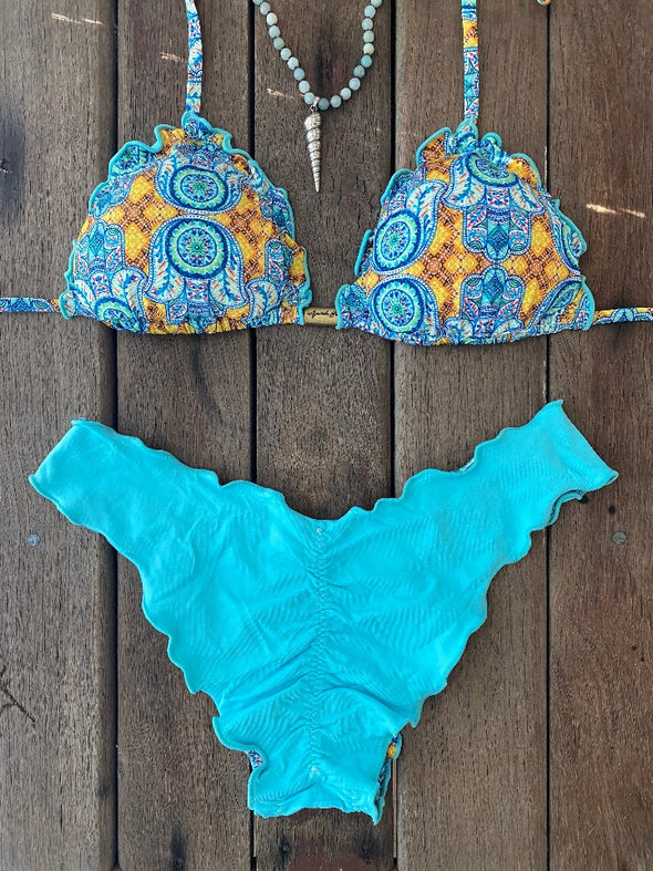 Bikini Wide Sides Ripple Hamsa