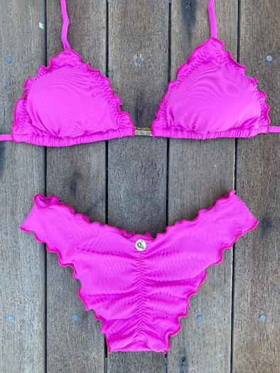 Bikini Wide Sides Ripple Pink Love