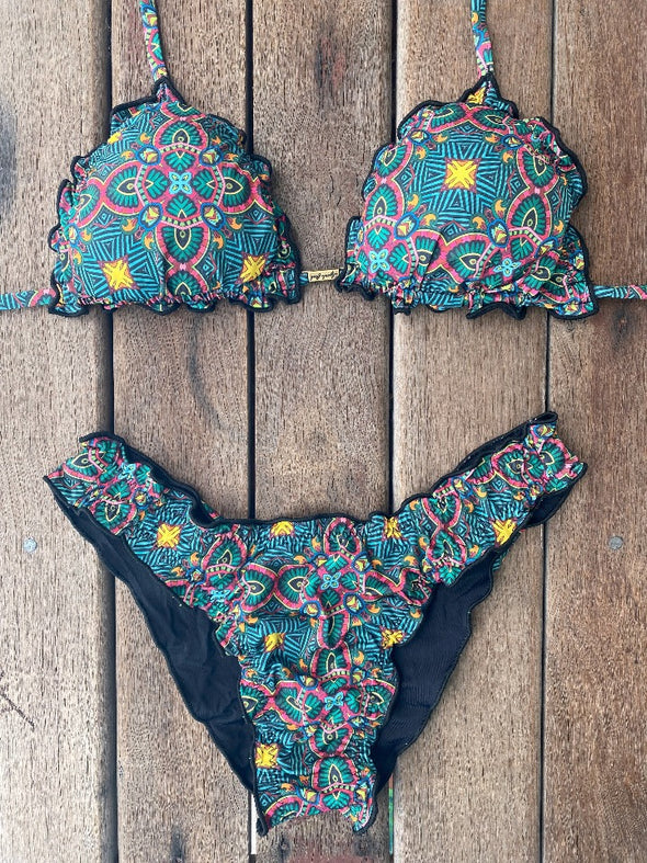 Bikini Wide Sides Ripple Kaleidoscope (fully reversible)