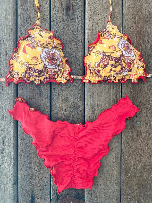 Bikini Wide Sides Ripple Sunshine (fully reversible)