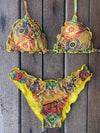 Bikini Wide Sides Ripple Tribal Mandala (fully reversible)