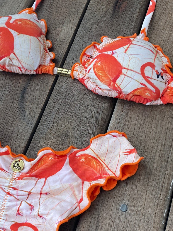 Bikini Wide Sides Ripple Flamingo