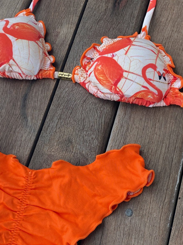 Bikini Wide Sides Ripple Flamingo