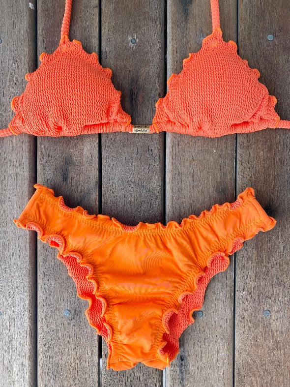Bikini Wide Sides Ripple Orange Bliss