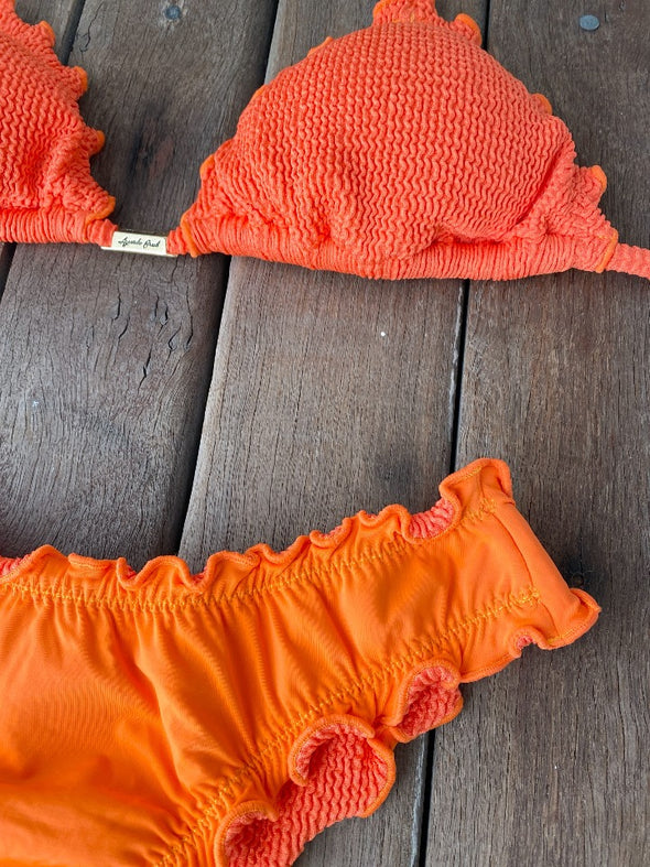 Bikini Wide Sides Ripple Orange Bliss