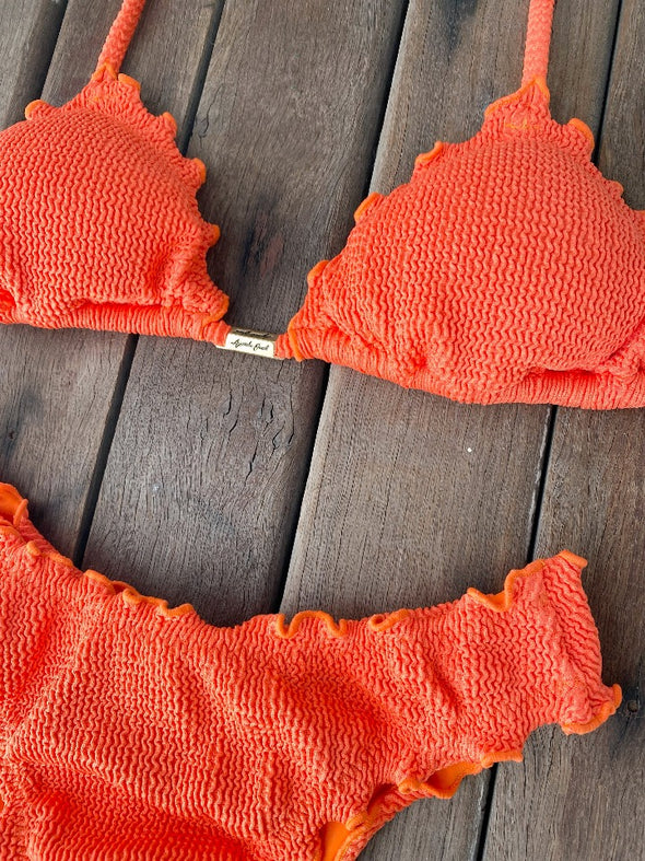 Bikini Wide Sides Ripple Orange Bliss