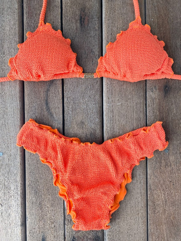 Bikini Wide Sides Ripple Orange Bliss