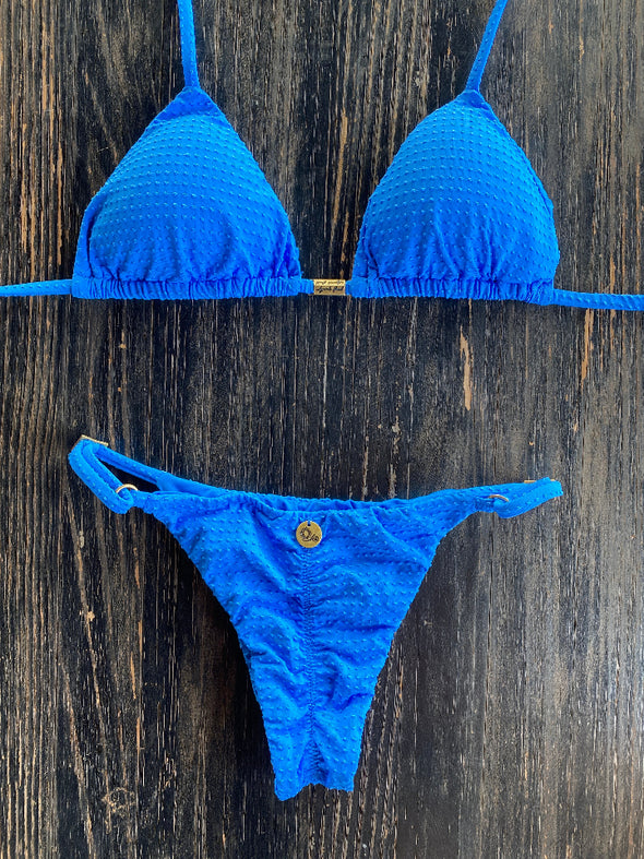 Bikini Adjustable Thin Sides Blue Skies (textured)