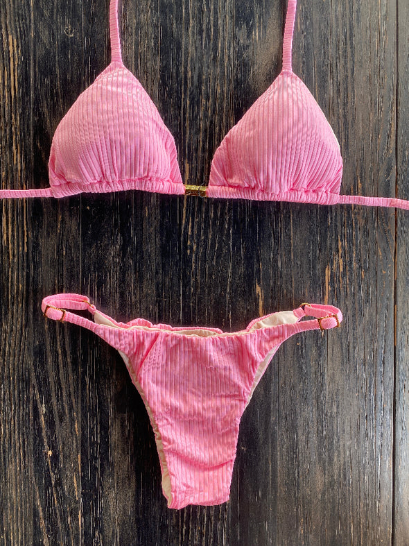 Bikini Adjustable Thin Sides Candy (textured)