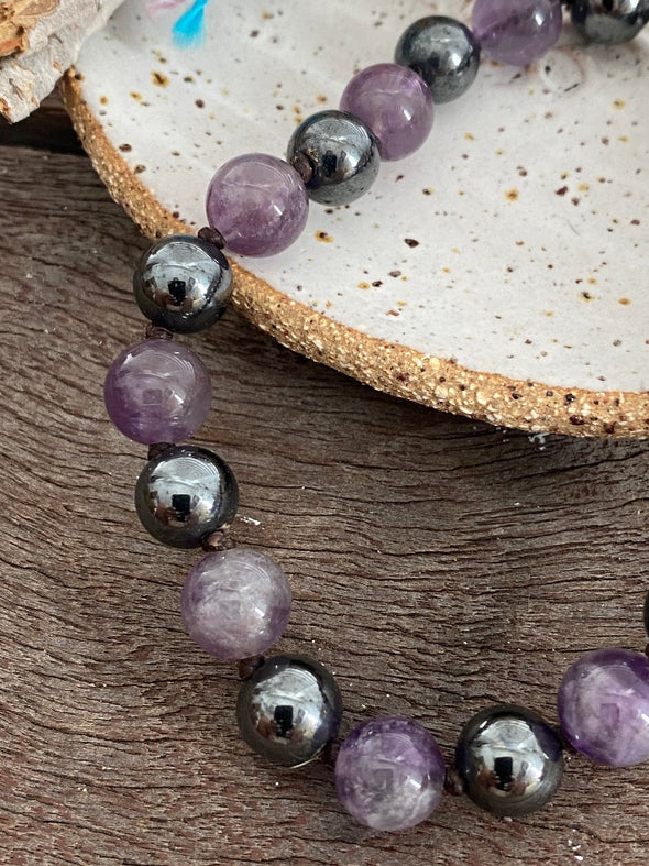 Gemstone Bracelet - Amethyst Magnetite