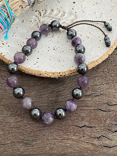 Gemstone Bracelet - Amethyst Magnetite