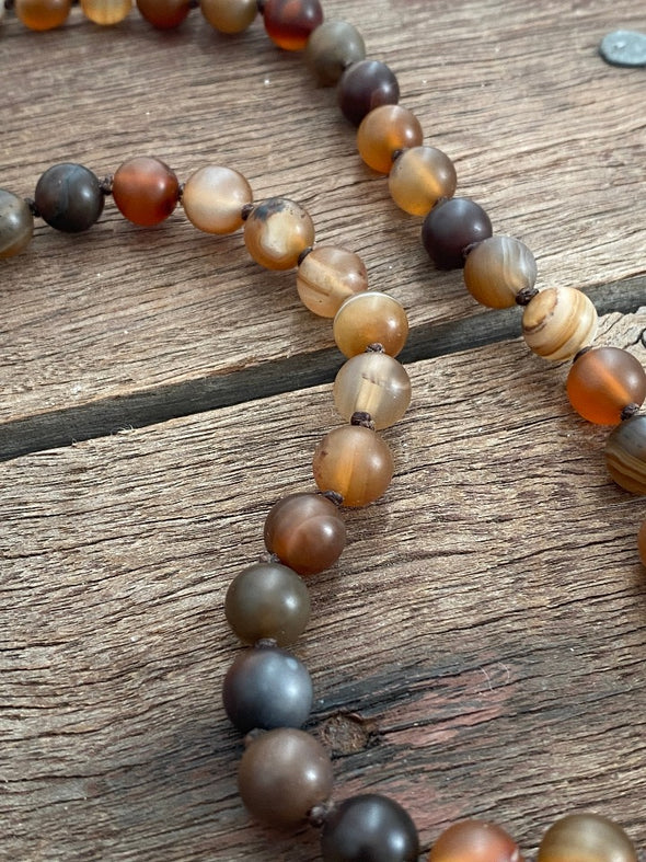 Gemstone Necklace - Lava Tiger's Eye