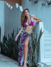 Bikini Seamless Bottom Knotted Top Magenta