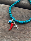Silver 925 Bracelet - Chrysoprase Talisman1