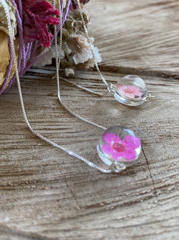 Silver 925 Necklace - Orgonite Flower