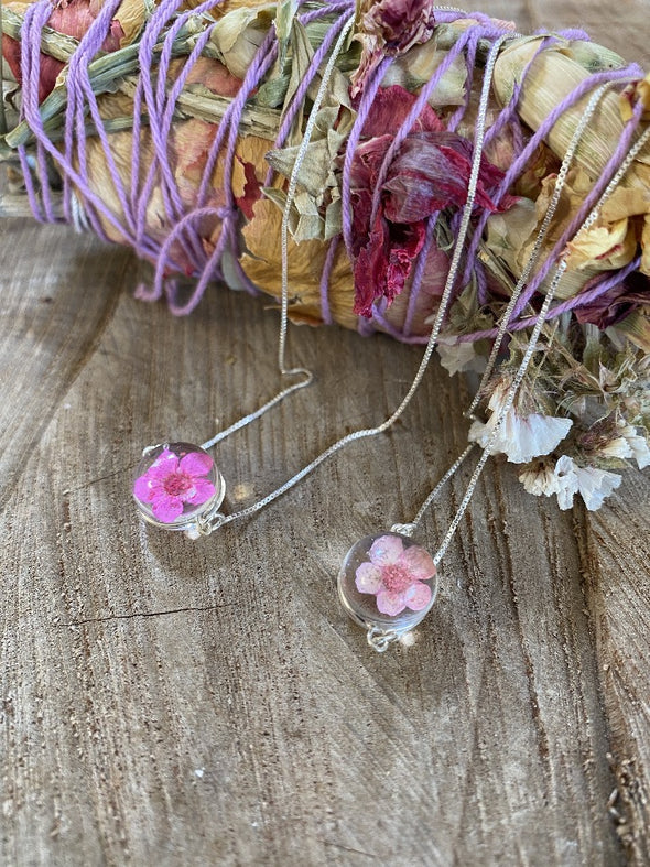 Silver 925 Necklace - Orgonite Flower