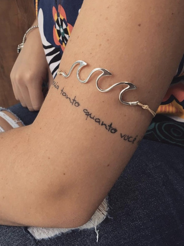 Silver 925 Anklet / Bracelet / Necklace - Wave 3 in 1