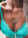 Silver 925 Anklet / Bracelet / Necklace - Wave 3 in 1