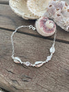 Silver 925 Anklet - Cowrie and Zirconia