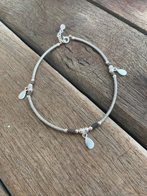 Silver 925 Anklet - Rain Goddess