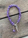 Silver 925 Bracelet - Amethyst Tooth