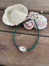 Silver 925 Anklet - Cowrie and Crystals
