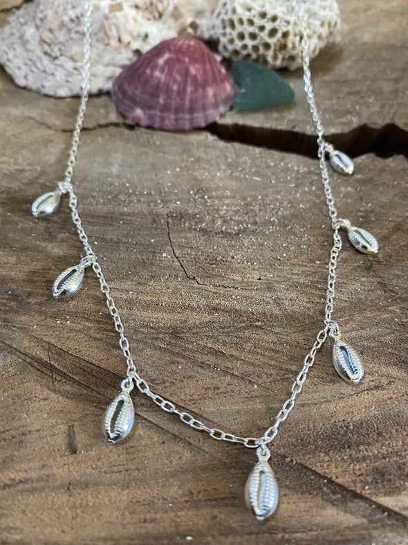 Silver 925 Necklace - Cowrie Choker
