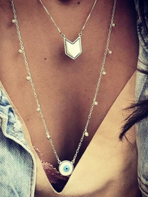 Silver 925 Necklace - Drops