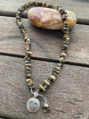 Silver 925 Necklace - Gemstone Choker Abalone Island