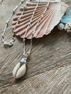 Silver 925 Necklace - Natural Cowrie