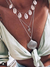 Silver 925 Necklace - Natural Cowrie Bliss