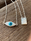 Silver 925 Scapular - St George & Greek Eye